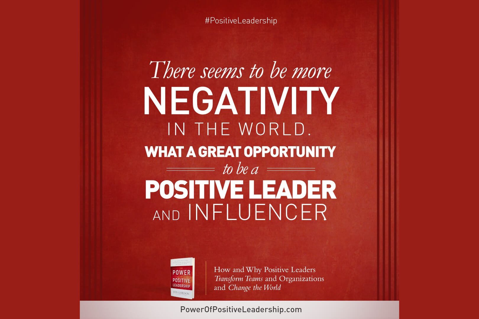 A Quote on Negativity on a Red Color Background